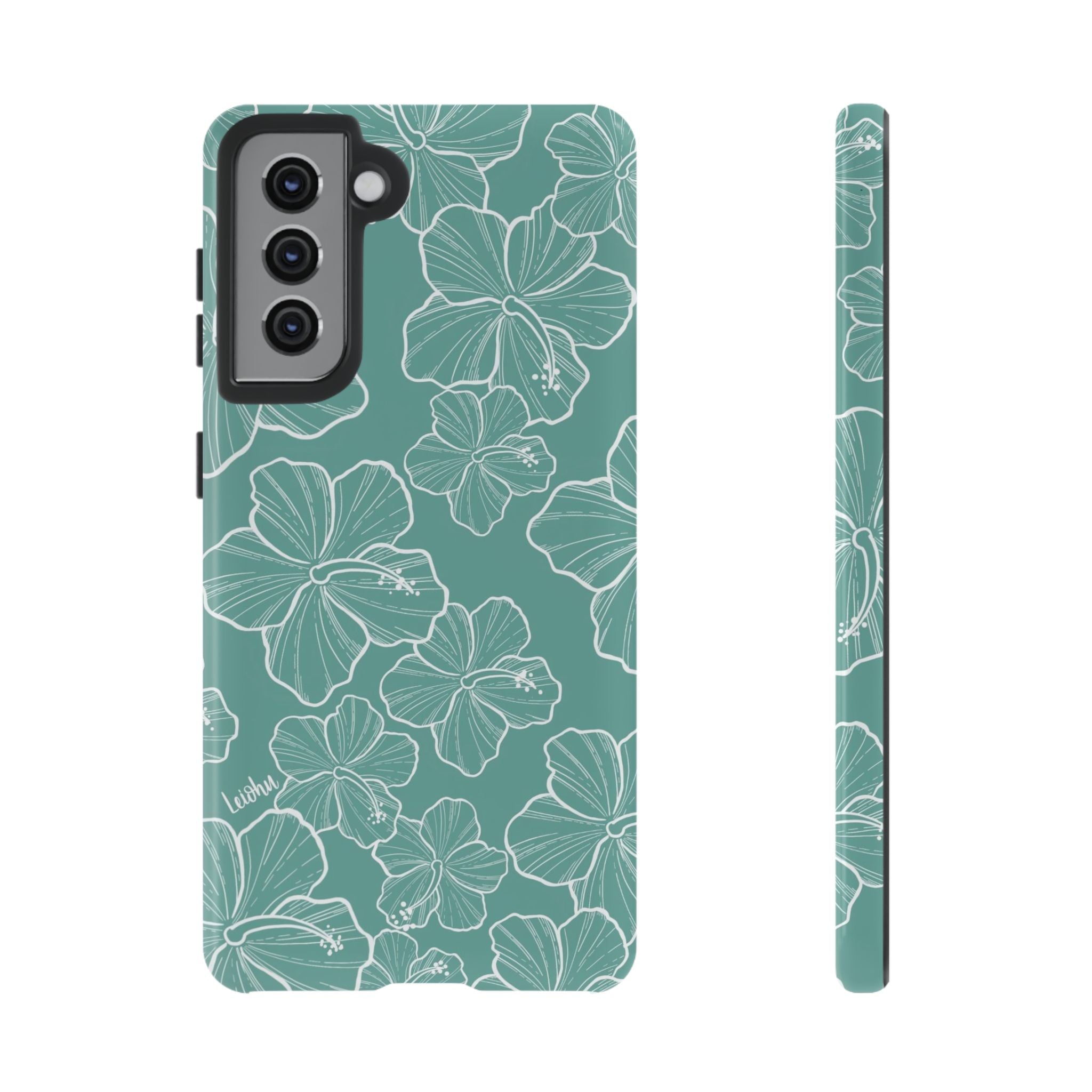 Hibiscus - Teal - Samsung Galaxy - LEIOHU DESIGNS