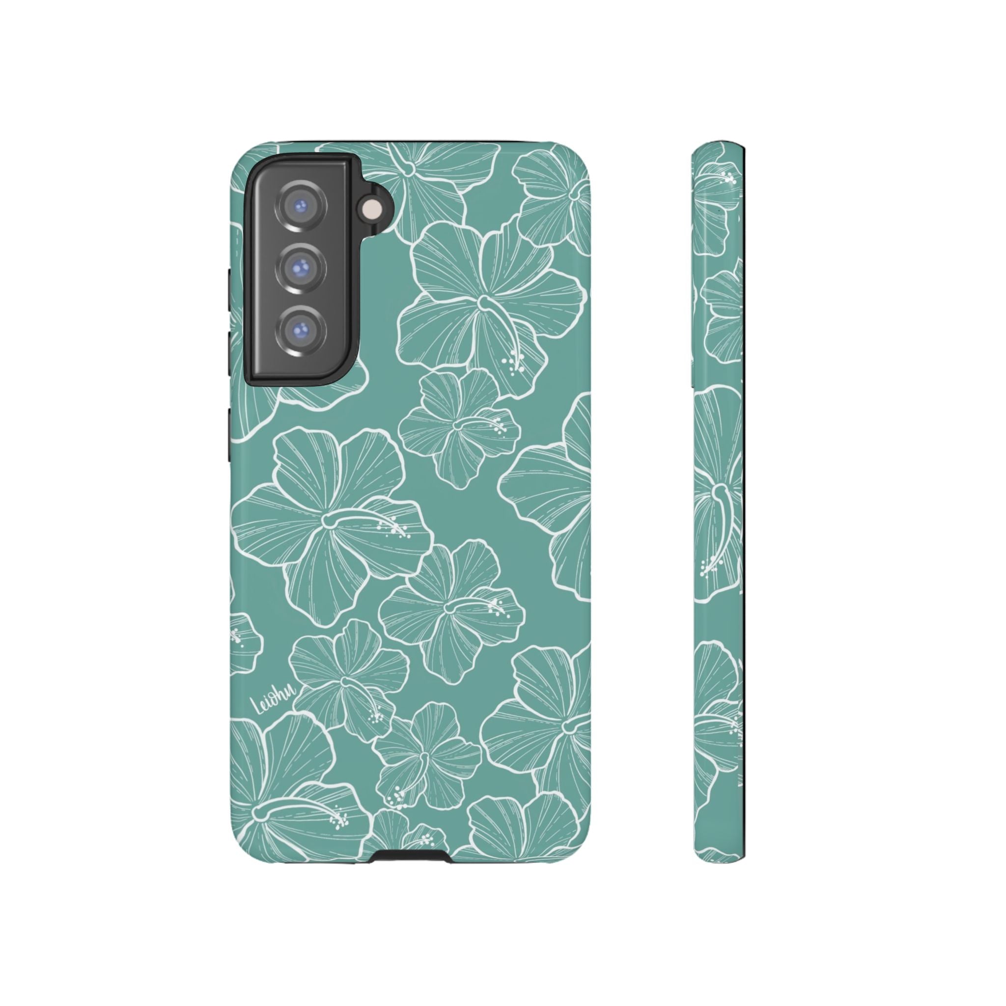 Hibiscus - Teal - Samsung Galaxy - LEIOHU DESIGNS