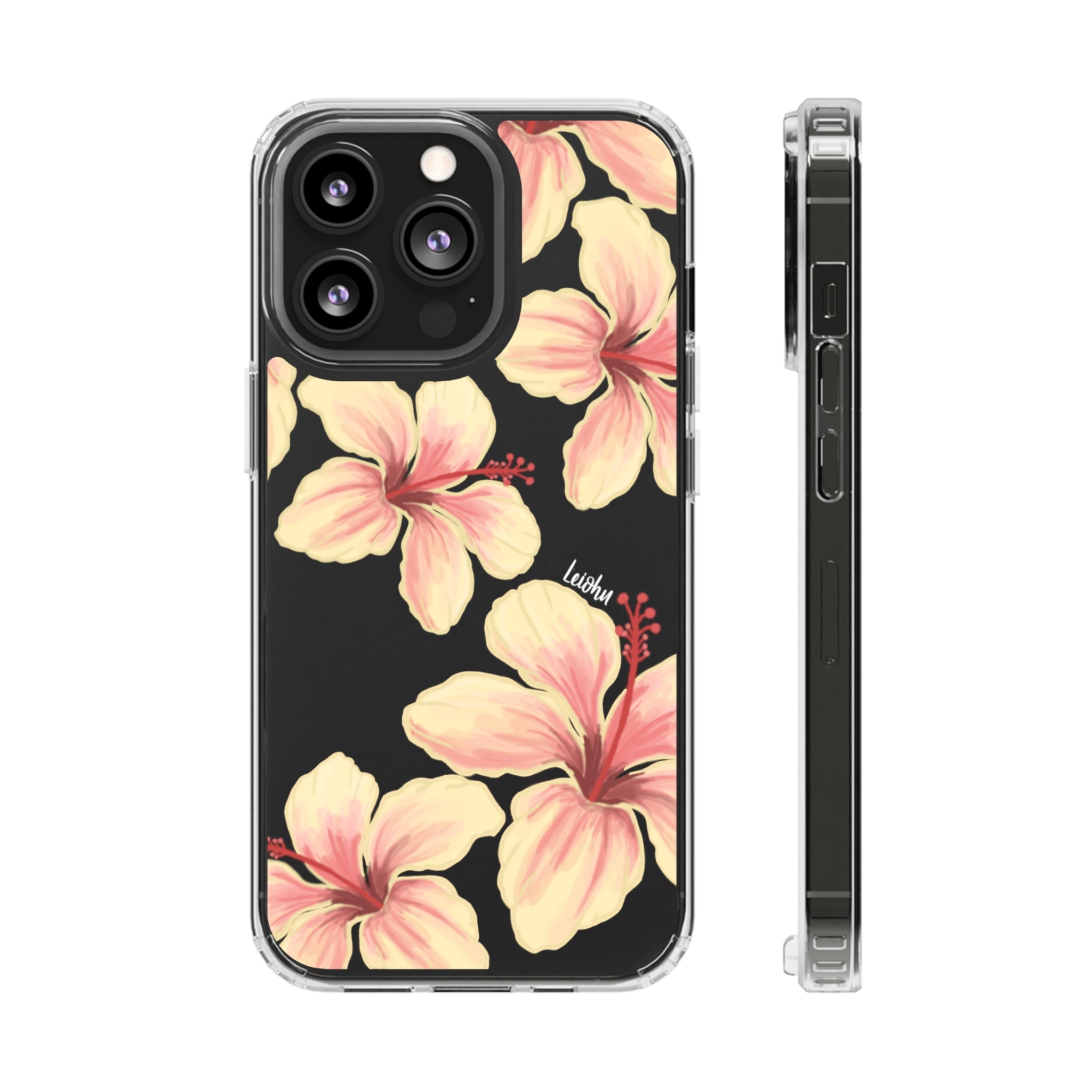 Hibiscus - ke'oke'o - Clear Case - LEIOHU DESIGNS