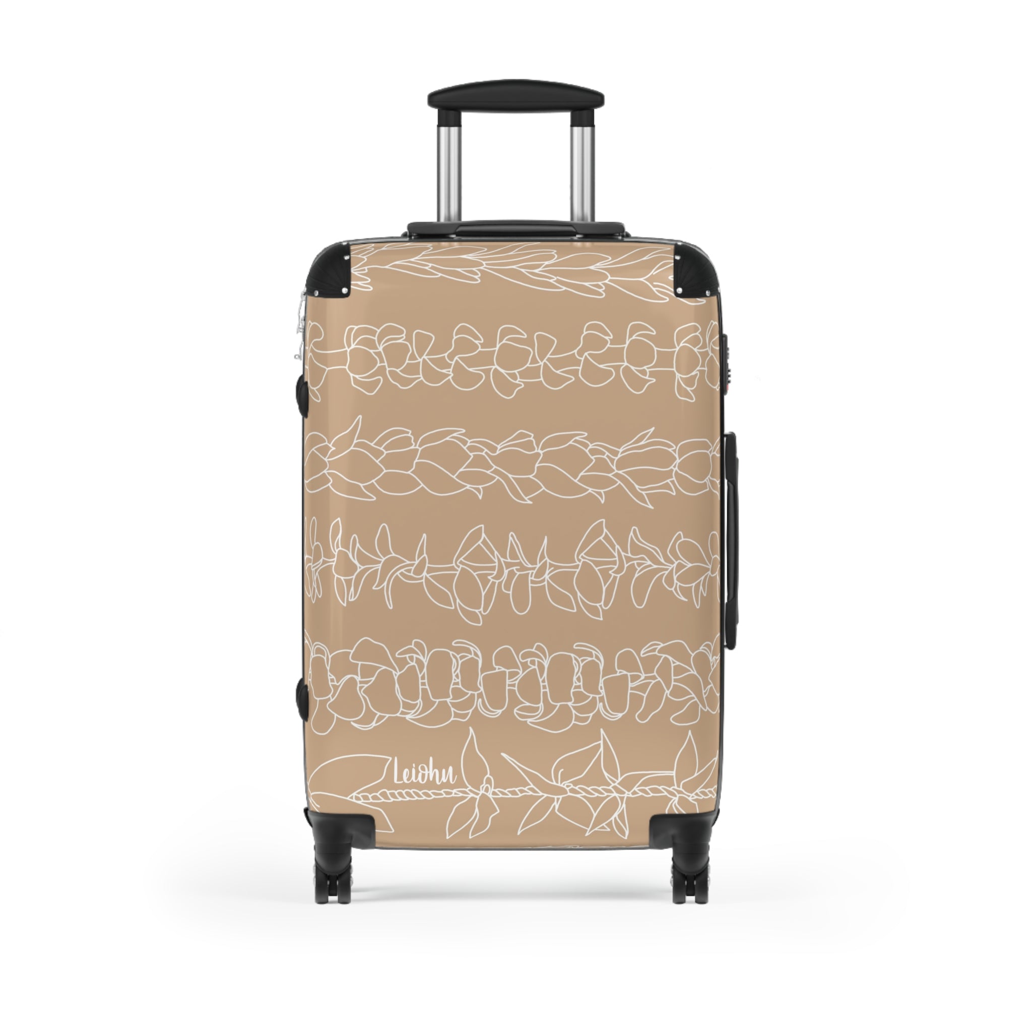 Na Lei - Tan - Cabin suitcase - LEIOHU DESIGNS