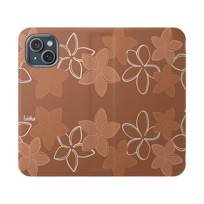 Pua Melia Lei - Mocha - Folio Case