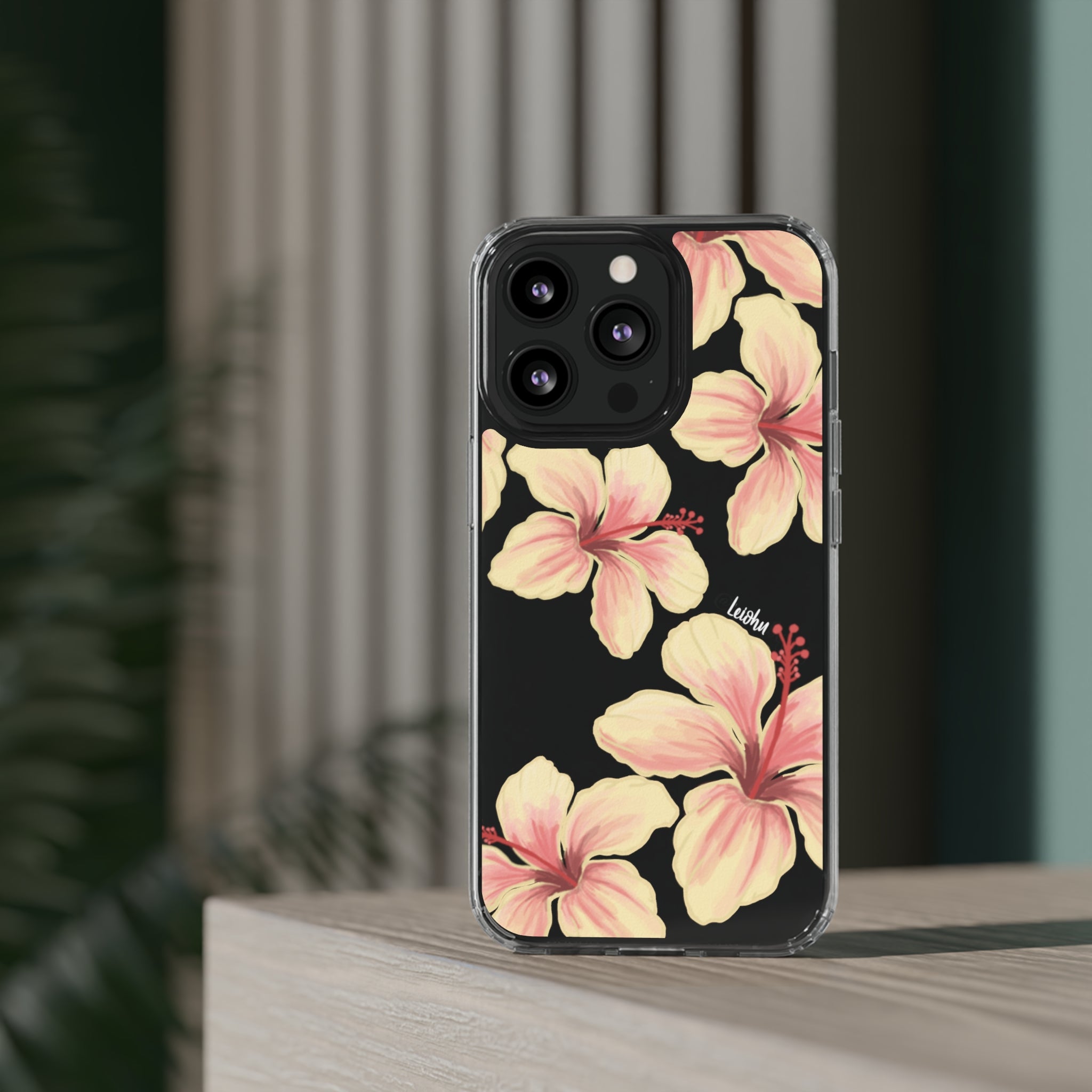 Hibiscus - ke'oke'o - Clear Case - LEIOHU DESIGNS