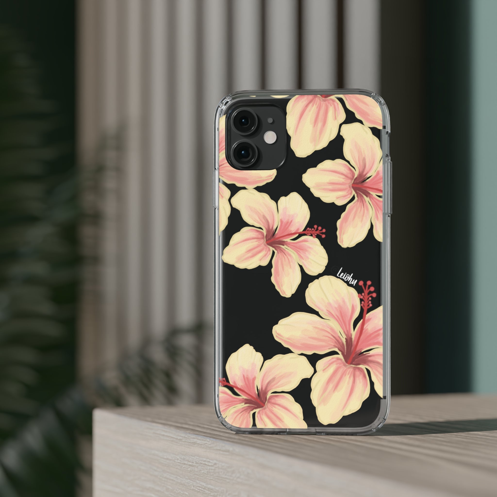 Hibiscus - ke'oke'o - Clear Case - LEIOHU DESIGNS