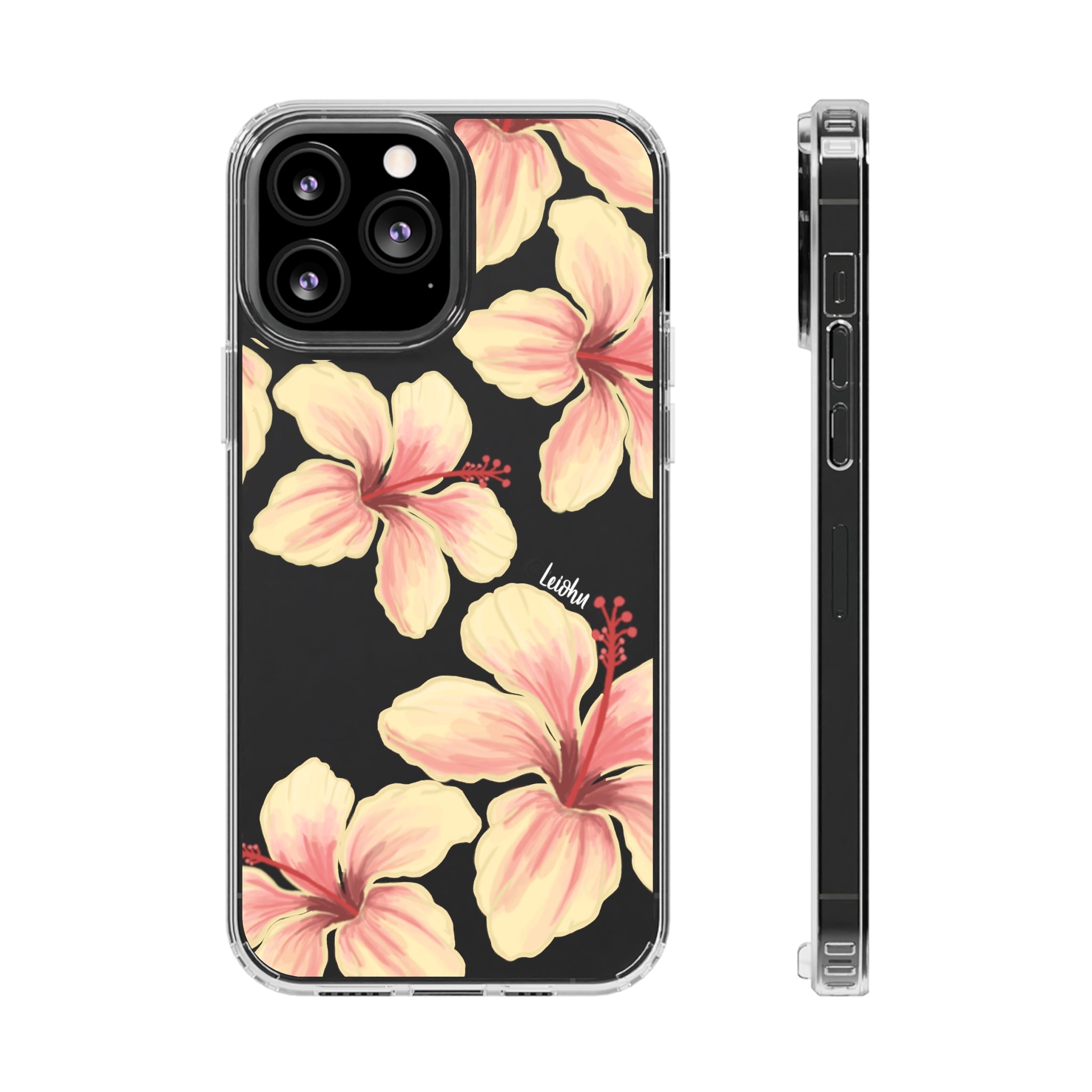 Hibiscus - ke'oke'o - Clear Case - LEIOHU DESIGNS