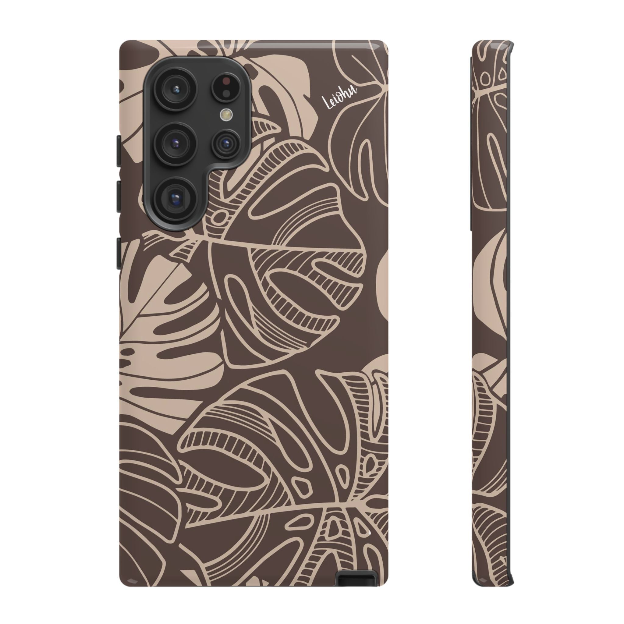 Monstera Dream - Mocha - Samsung Galaxy - LEIOHU DESIGNS