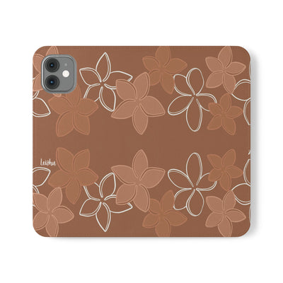 Pua Melia Lei - Mocha - Folio Case