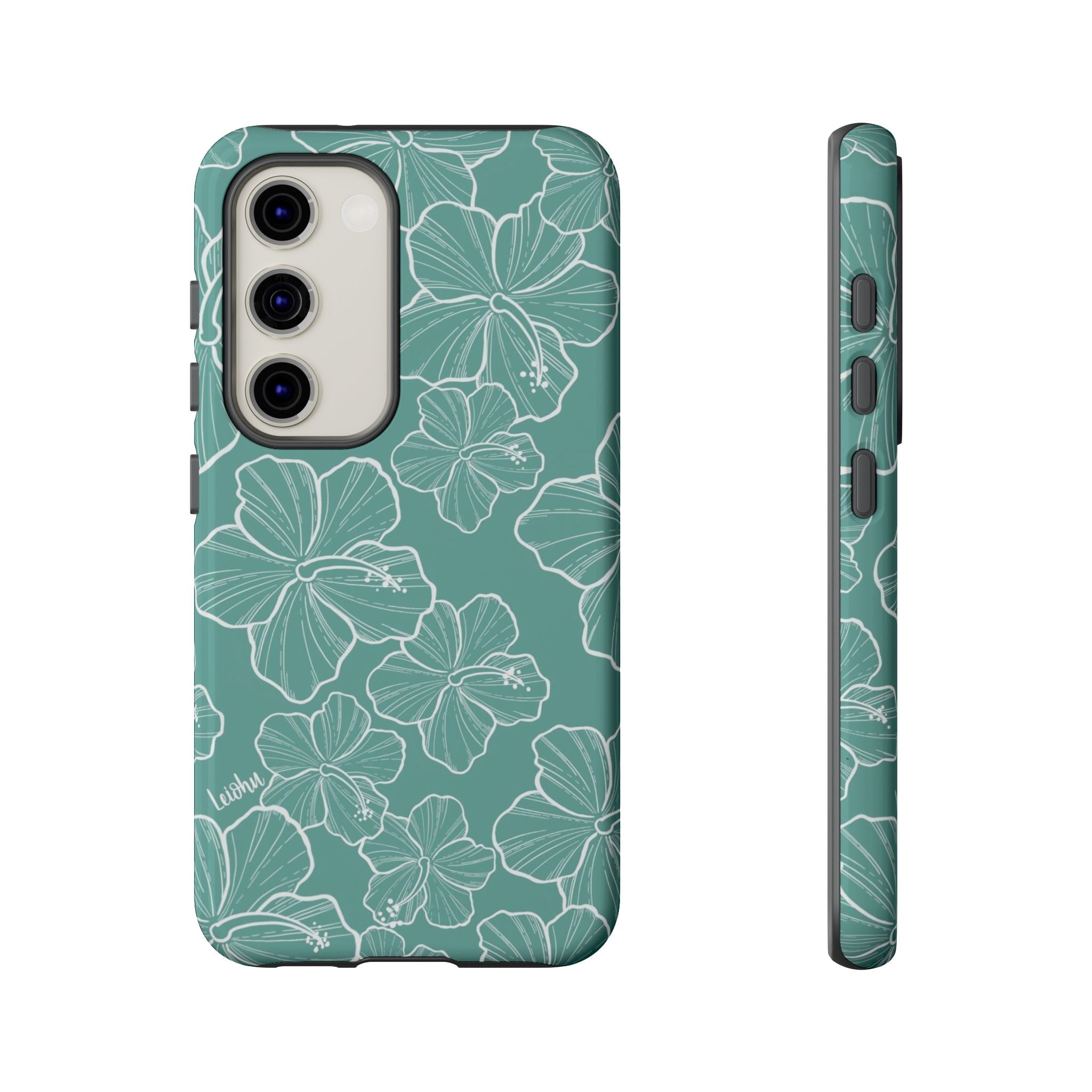 Hibiscus - Teal - Samsung Galaxy - LEIOHU DESIGNS