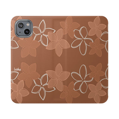 Pua Melia Lei - Mocha - Folio Case