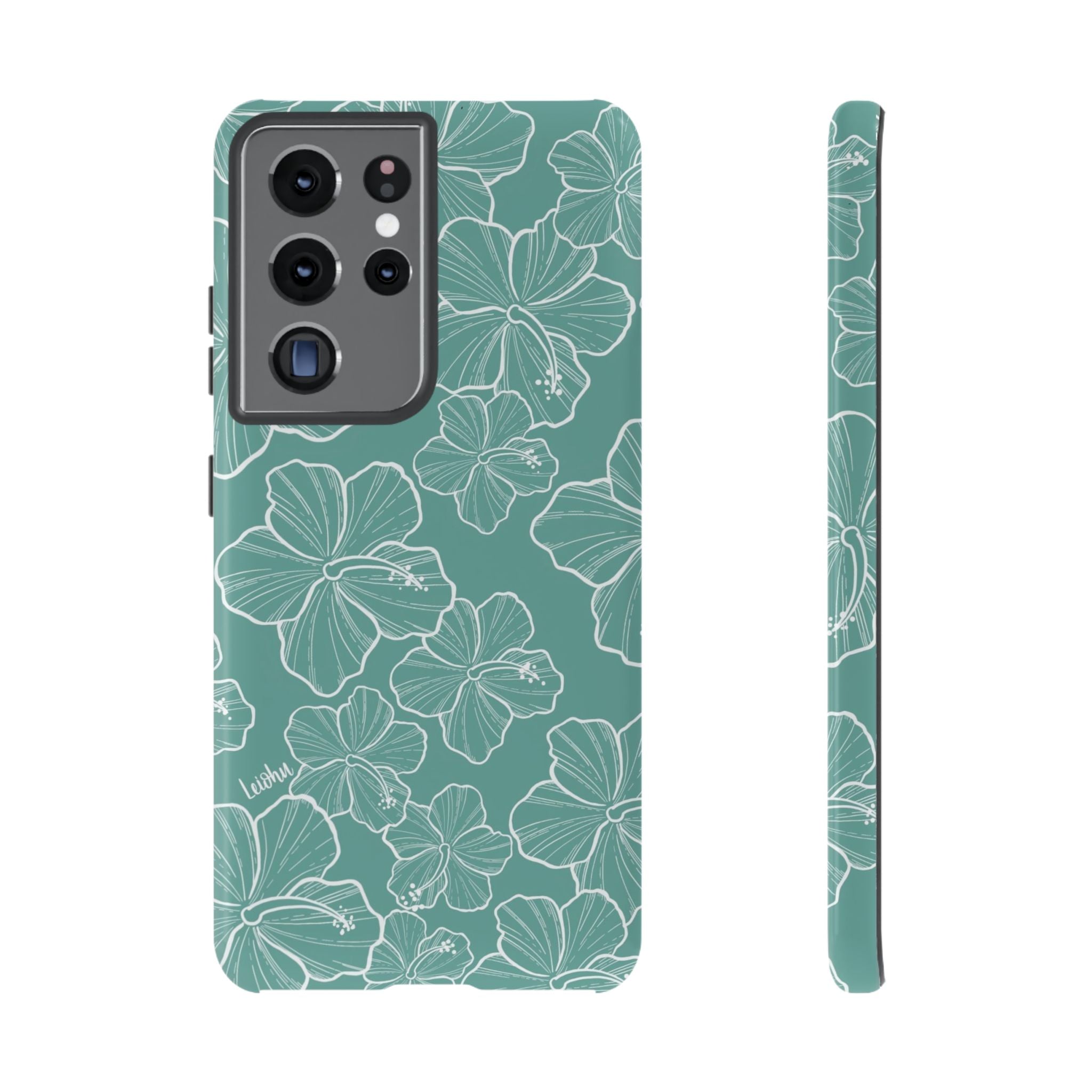 Hibiscus - Teal - Samsung Galaxy - LEIOHU DESIGNS