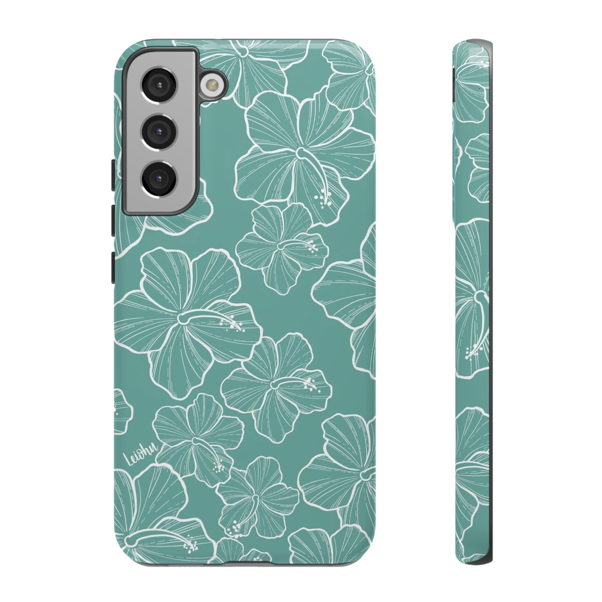 Hibiscus - Teal - Samsung Galaxy - LEIOHU DESIGNS