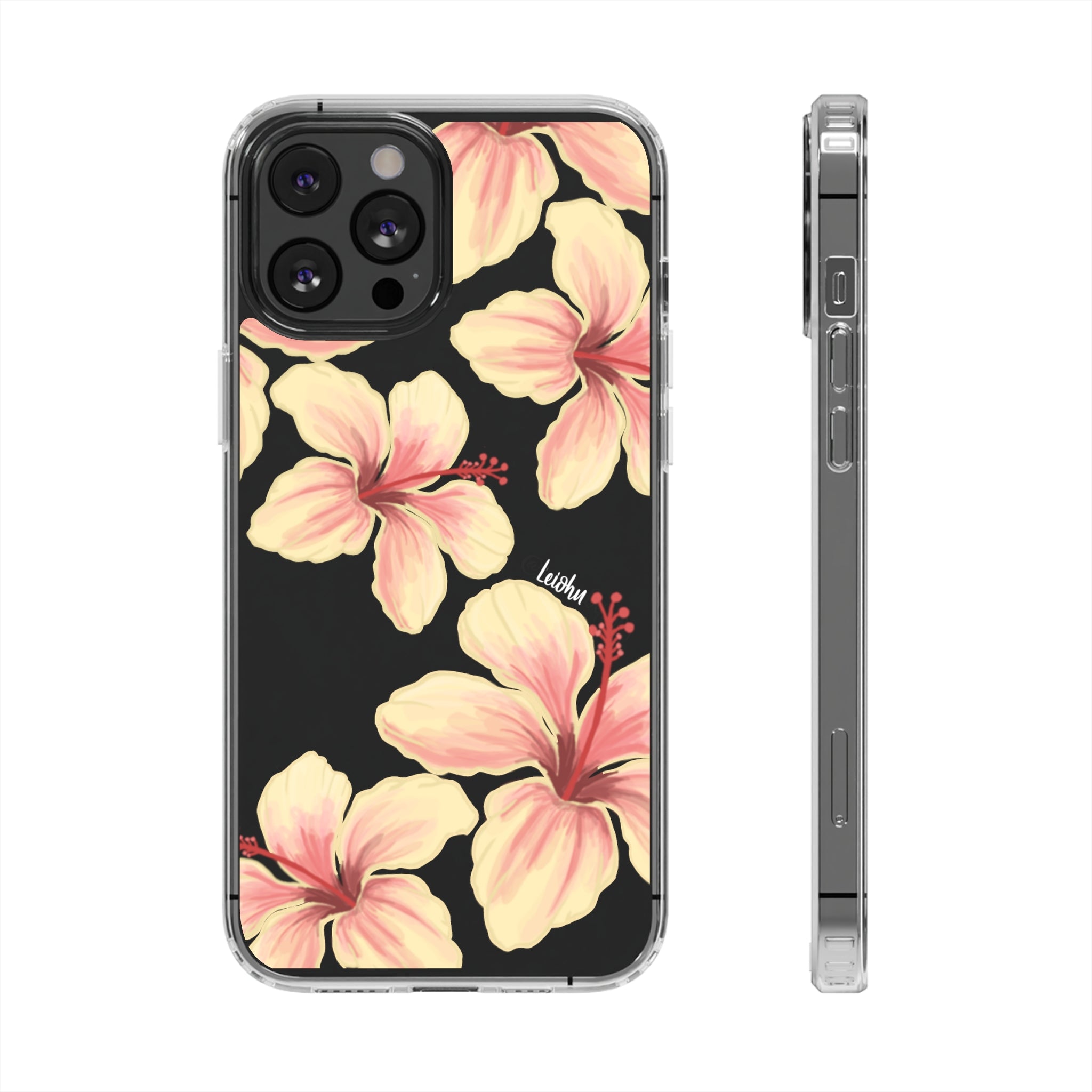 Hibiscus - ke'oke'o - Clear Case - LEIOHU DESIGNS