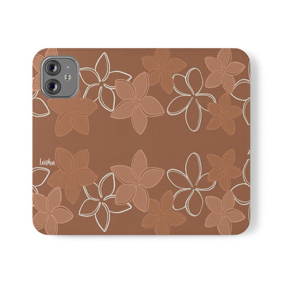 Pua Melia Lei - Mocha - Folio Case