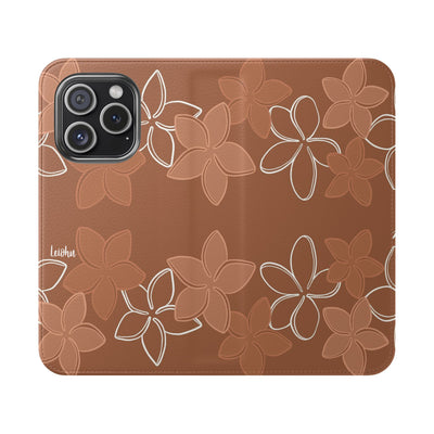 Pua Melia Lei - Mocha - Folio Case