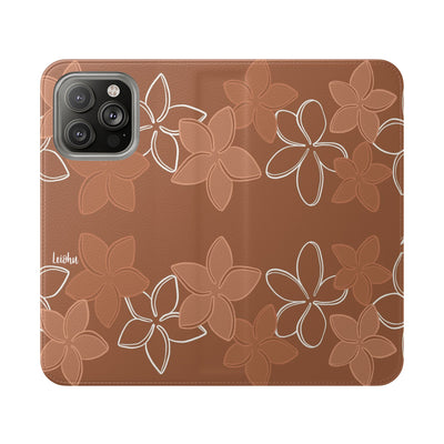 Pua Melia Lei - Mocha - Folio Case