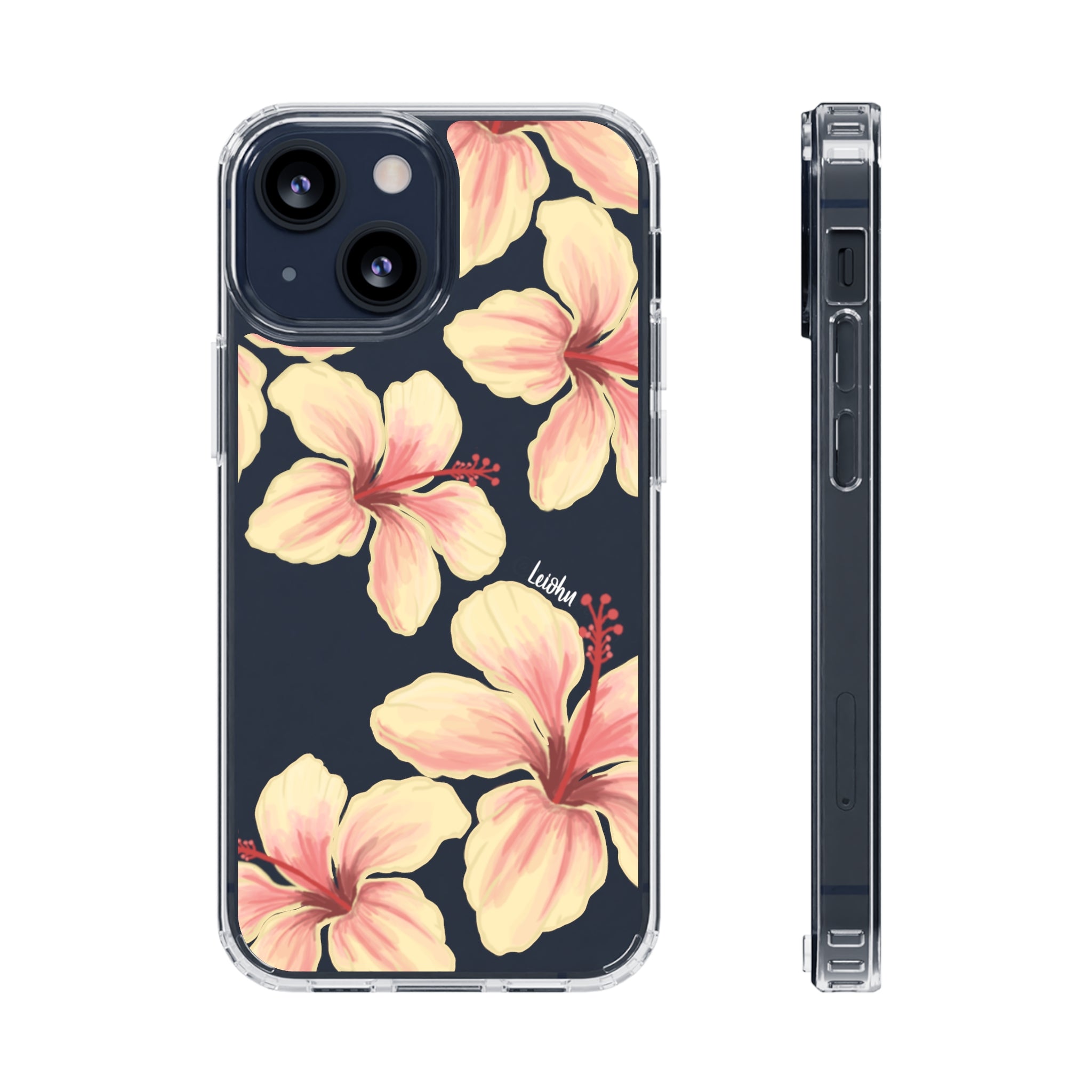 Hibiscus - ke'oke'o - Clear Case - LEIOHU DESIGNS