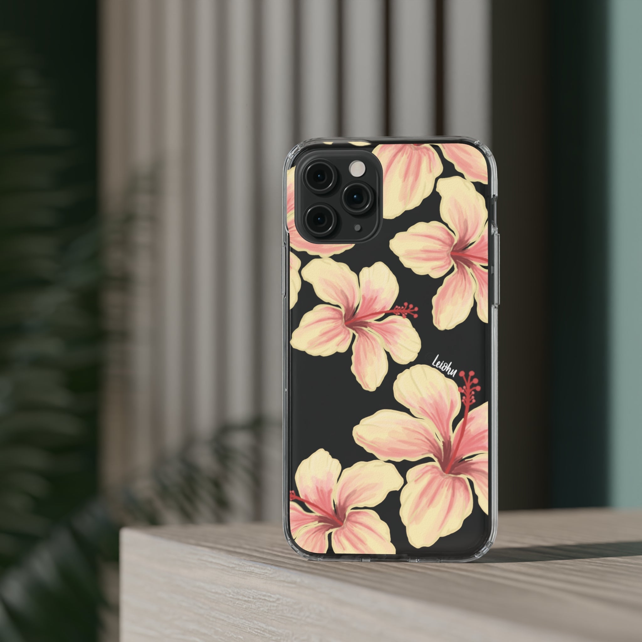 Hibiscus - ke'oke'o - Clear Case - LEIOHU DESIGNS