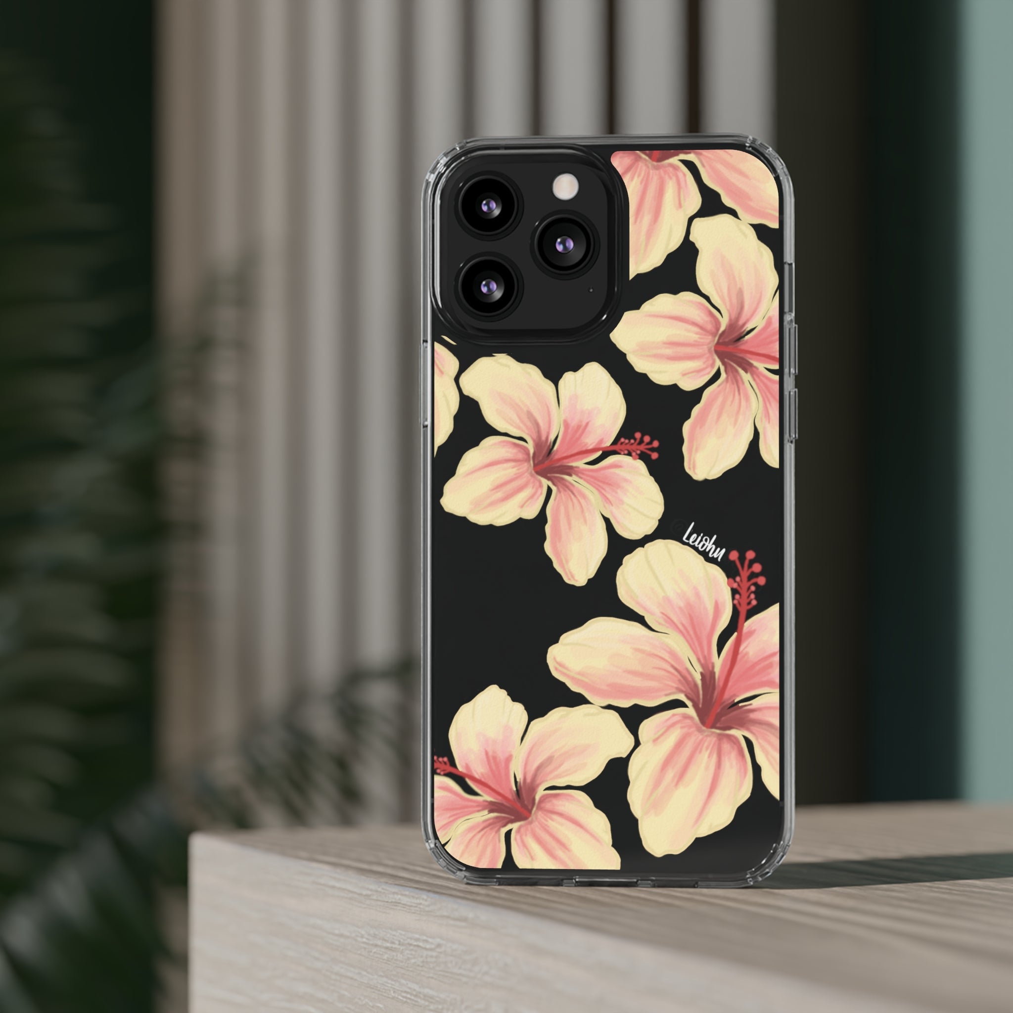 Hibiscus - ke'oke'o - Clear Case - LEIOHU DESIGNS