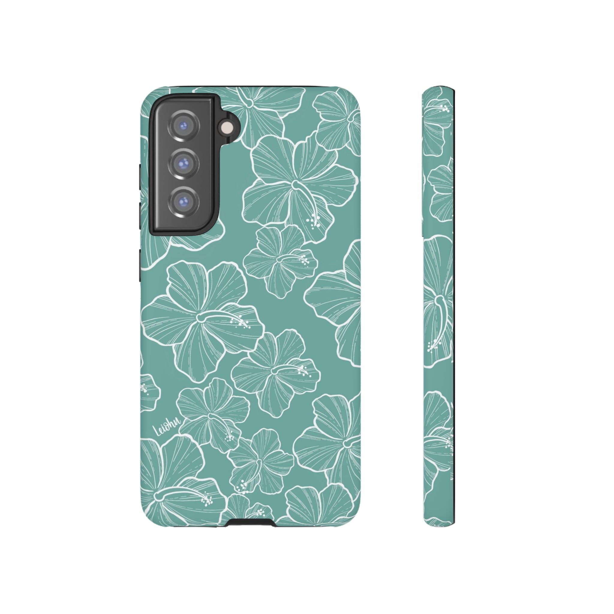 Hibiscus - Teal - Samsung Galaxy - LEIOHU DESIGNS