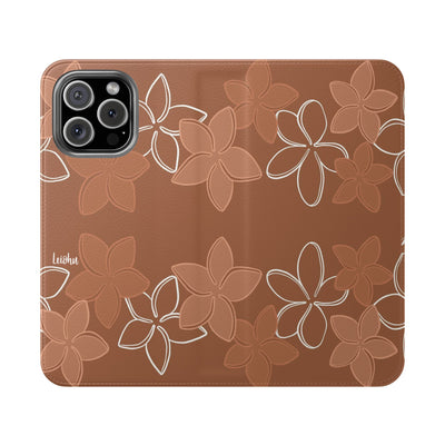 Pua Melia Lei - Mocha - Folio Case