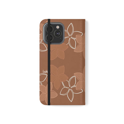 Pua Melia Lei - Mocha - Folio Case