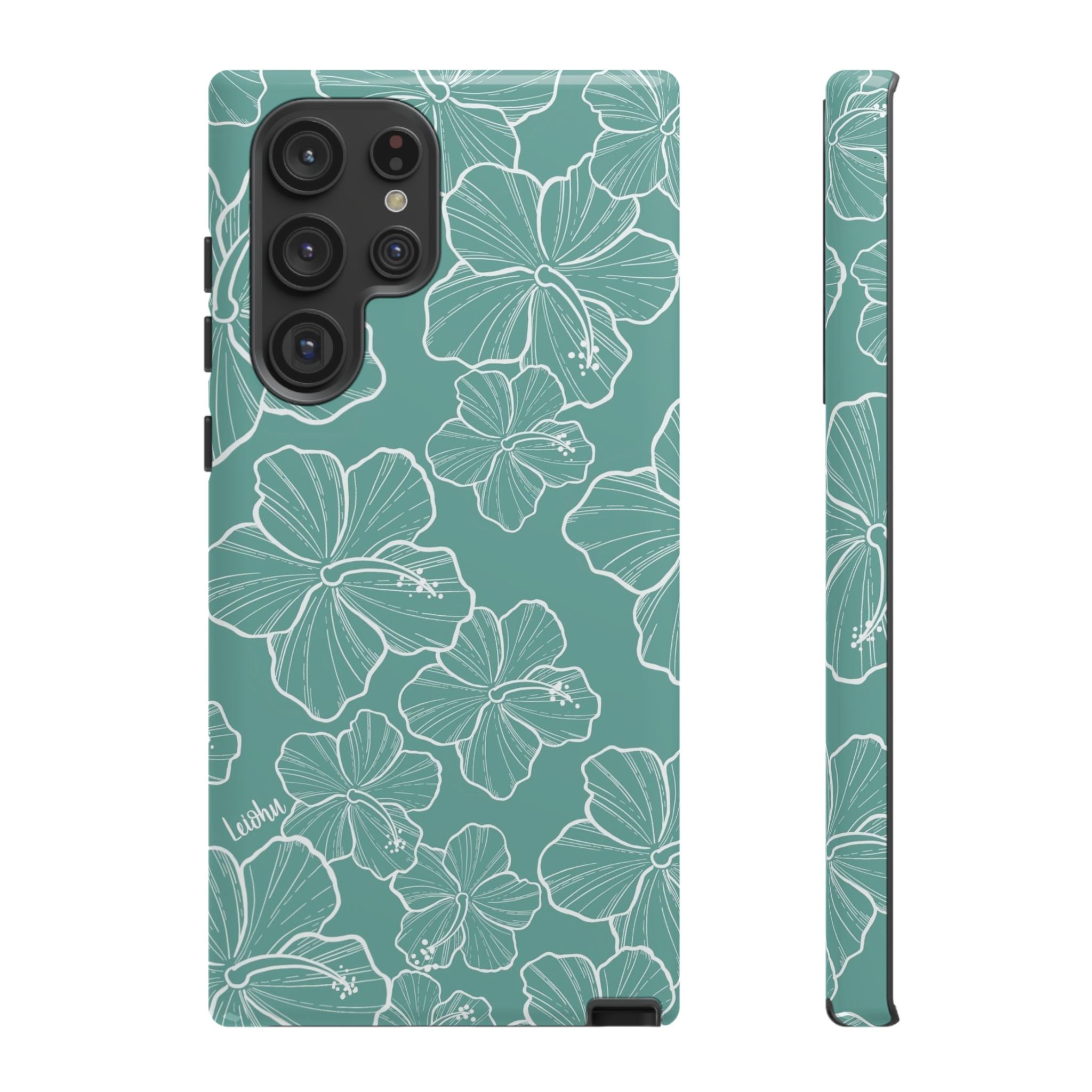 Hibiscus - Teal - Samsung Galaxy - LEIOHU DESIGNS