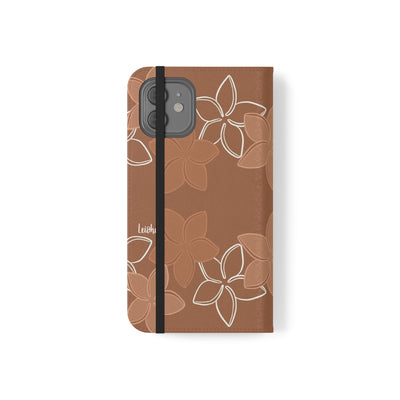 Pua Melia Lei - Mocha - Folio Case