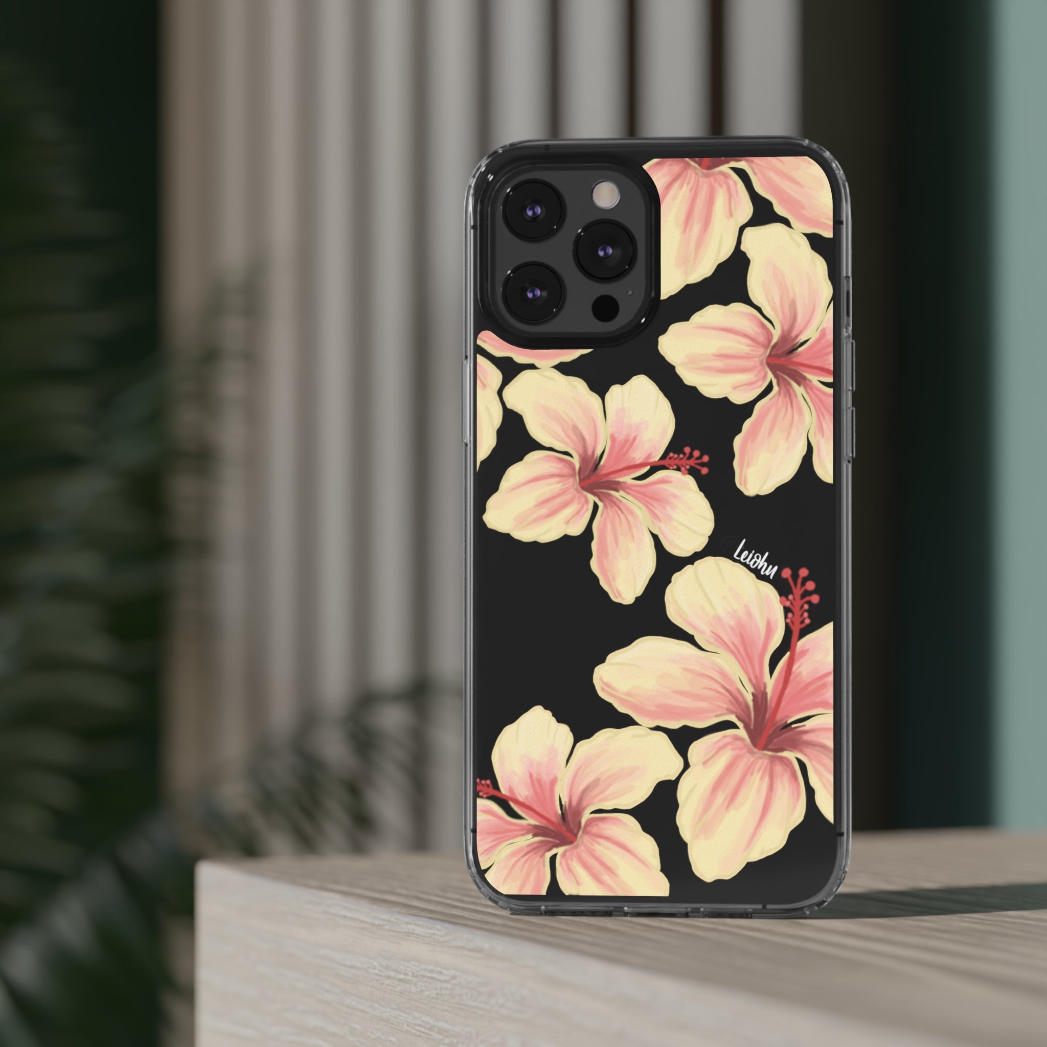 Hibiscus - ke'oke'o - Clear Case - LEIOHU DESIGNS