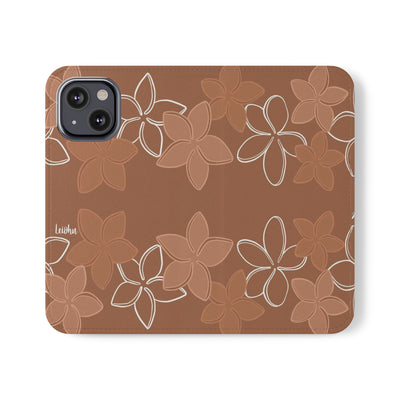 Pua Melia Lei - Mocha - Folio Case