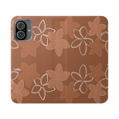 Pua Melia Lei - Mocha - Folio Case