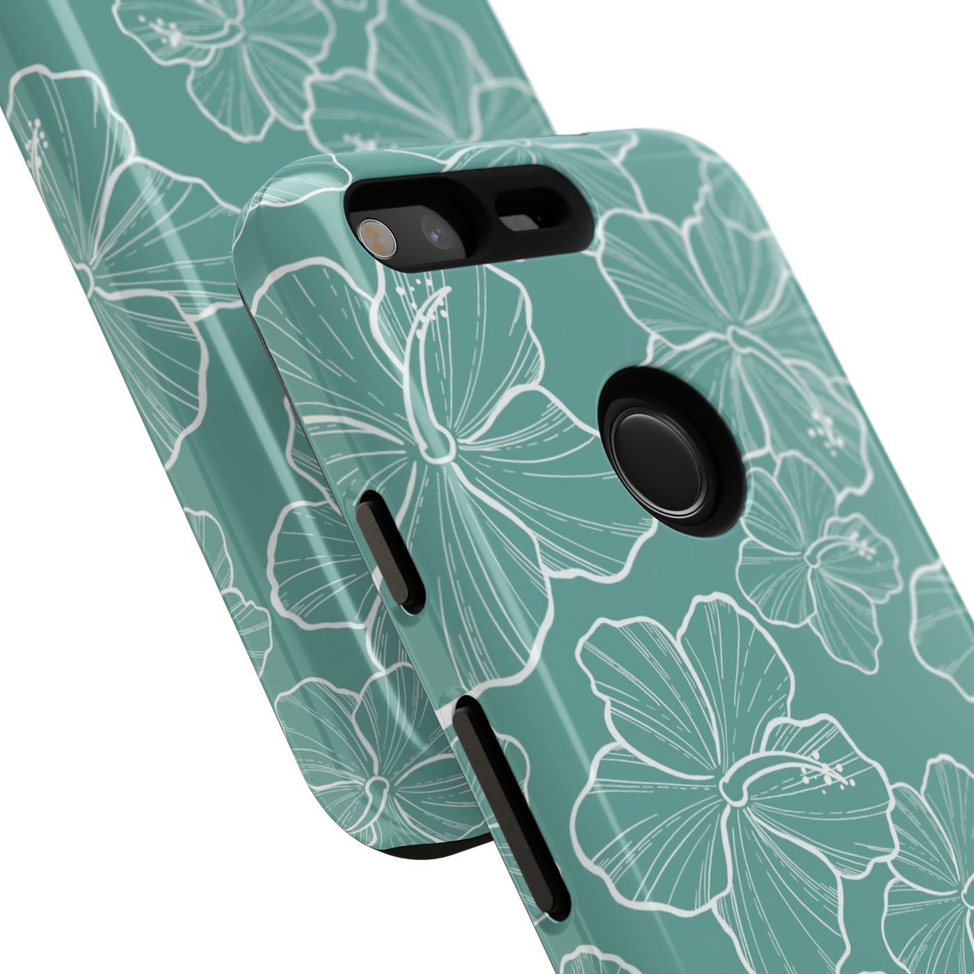 Hibiscus - Teal - Google Pixel