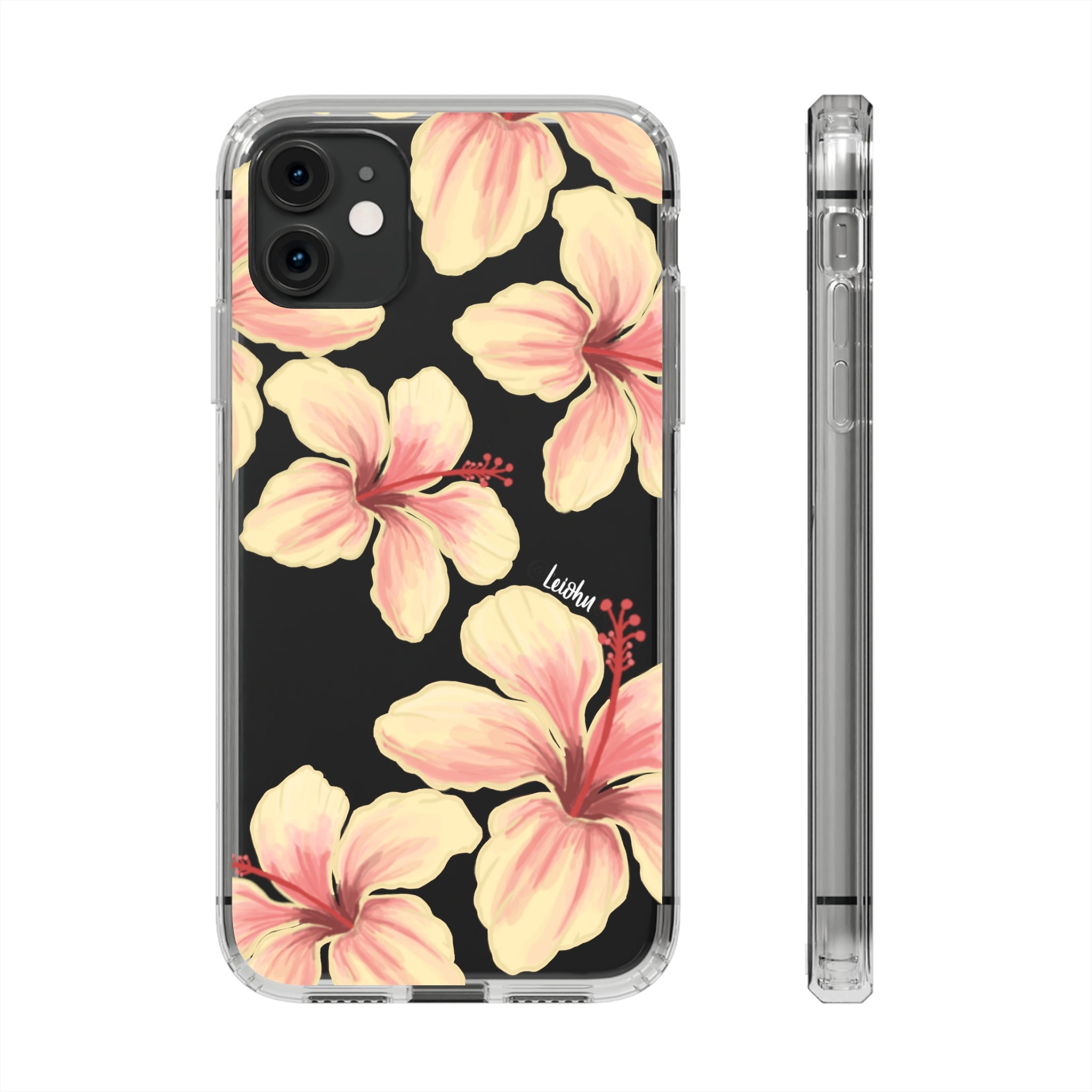 Hibiscus - ke'oke'o - Clear Case - LEIOHU DESIGNS