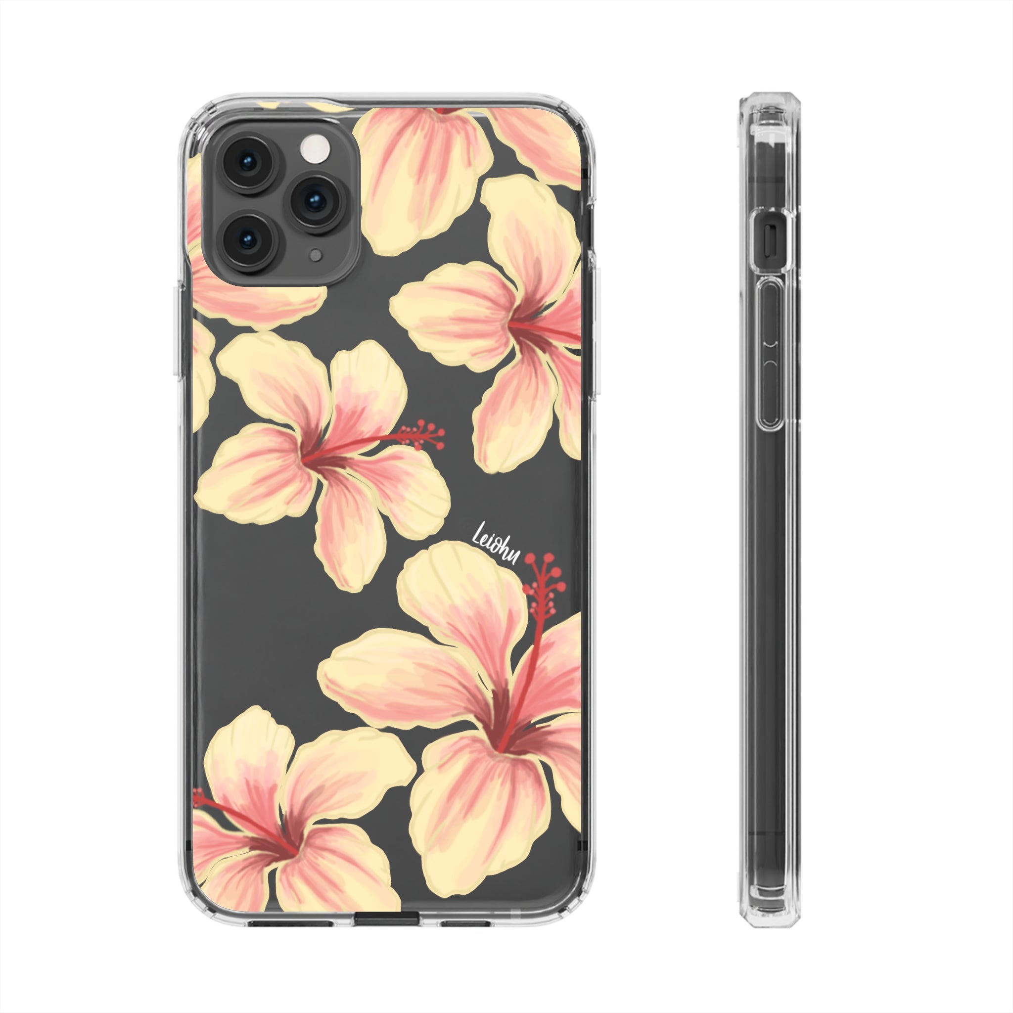 Hibiscus - ke'oke'o - Clear Case - LEIOHU DESIGNS