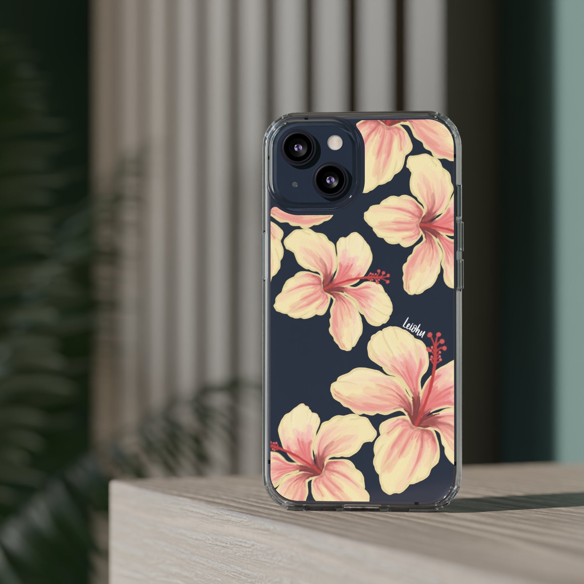 Hibiscus - ke'oke'o - Clear Case - LEIOHU DESIGNS