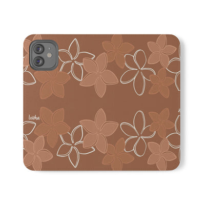 Pua Melia Lei - Mocha - Folio Case