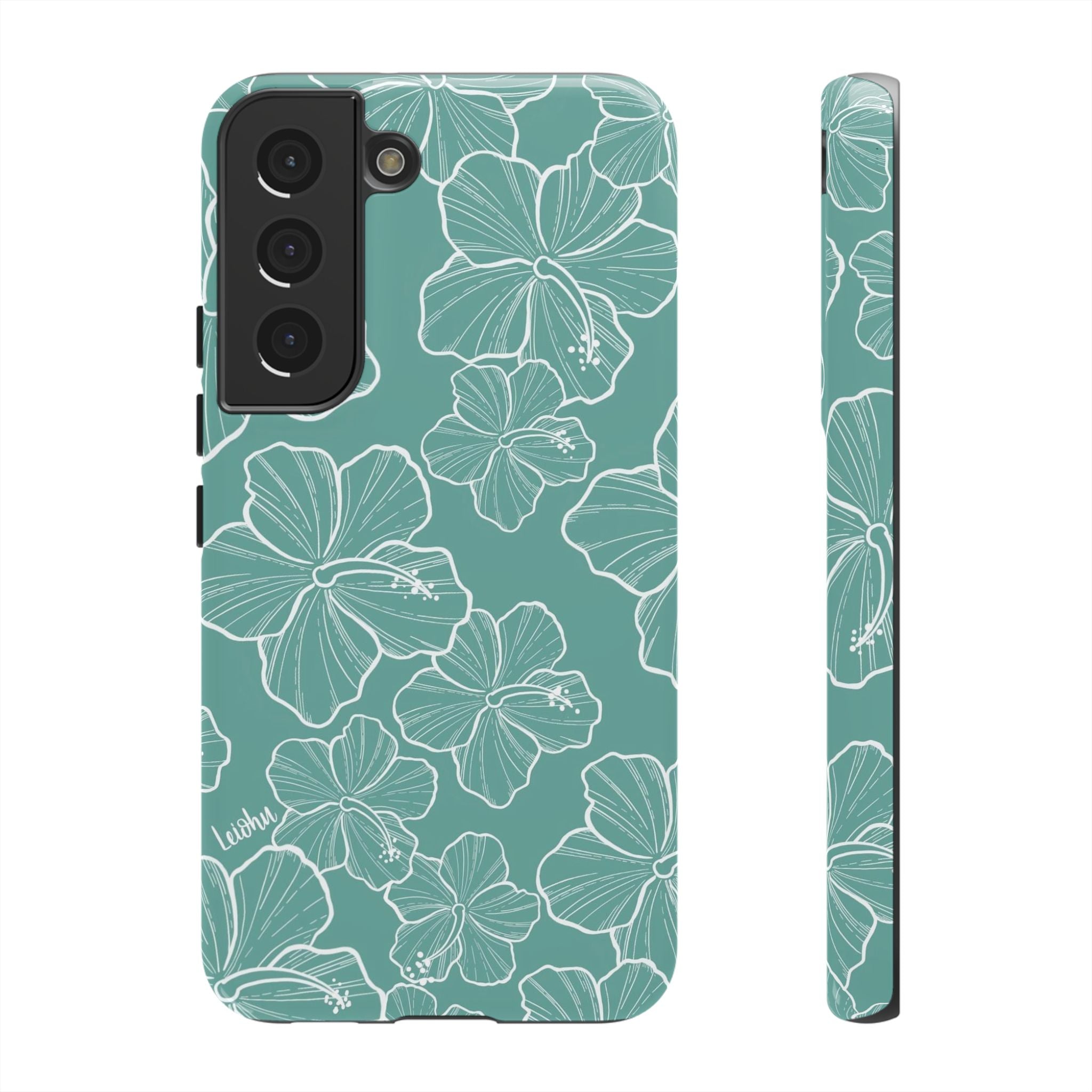 Hibiscus - Teal - Samsung Galaxy - LEIOHU DESIGNS