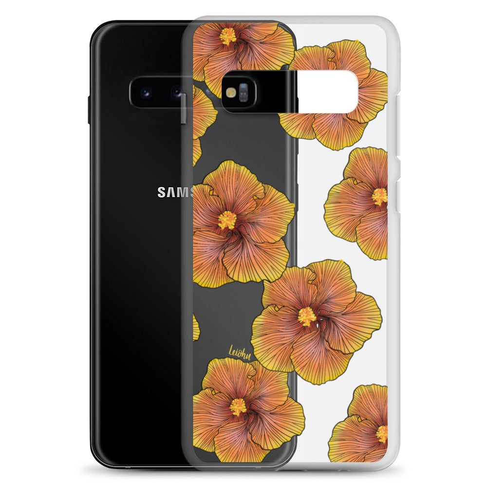 Sunrise Hibiscus - Clear Case for Samsung®