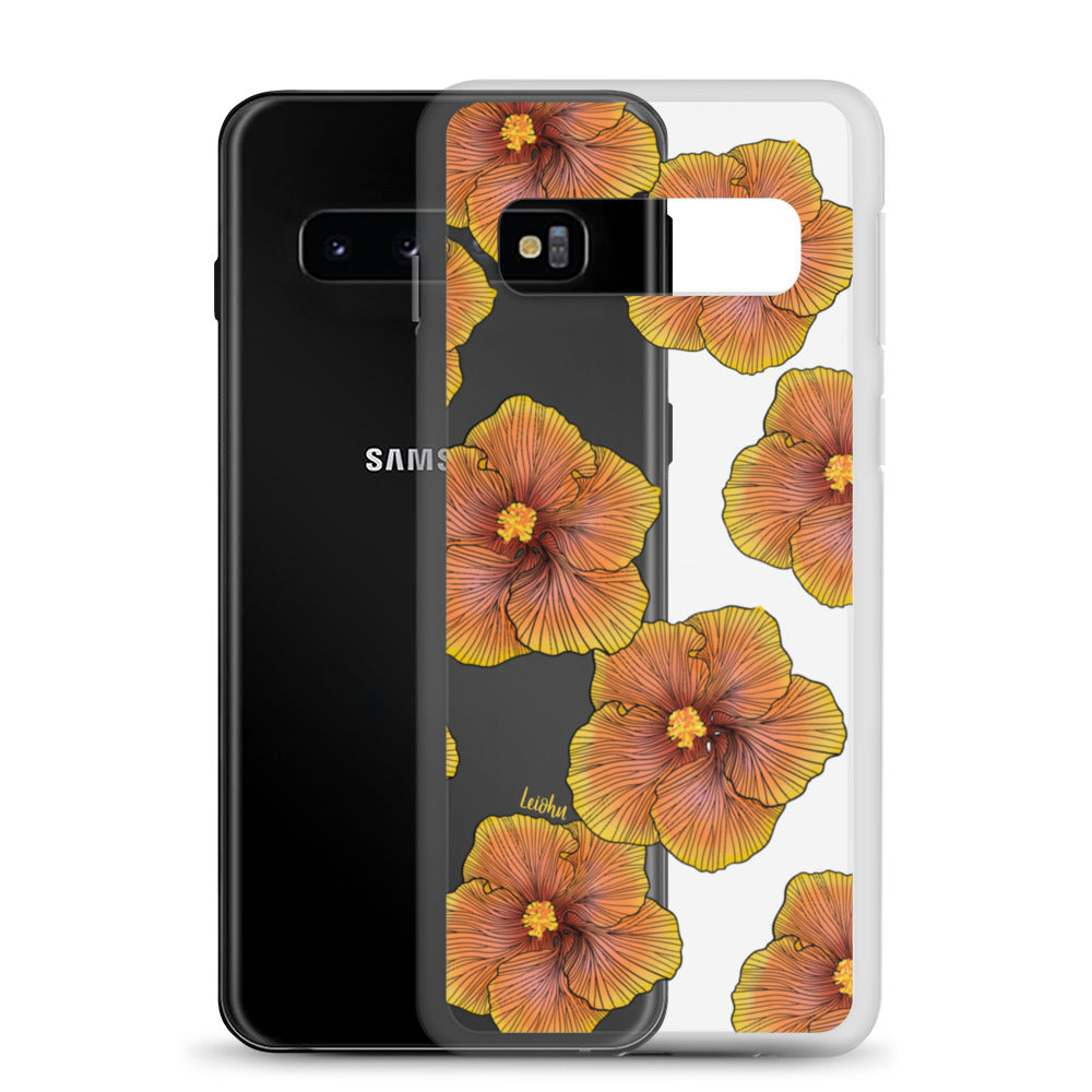 Sunrise Hibiscus - Clear Case for Samsung®