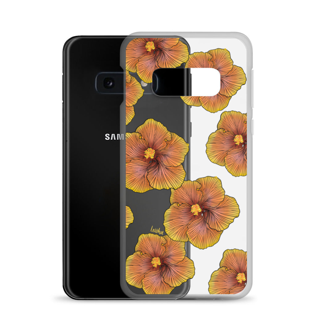 Sunrise Hibiscus - Clear Case for Samsung®