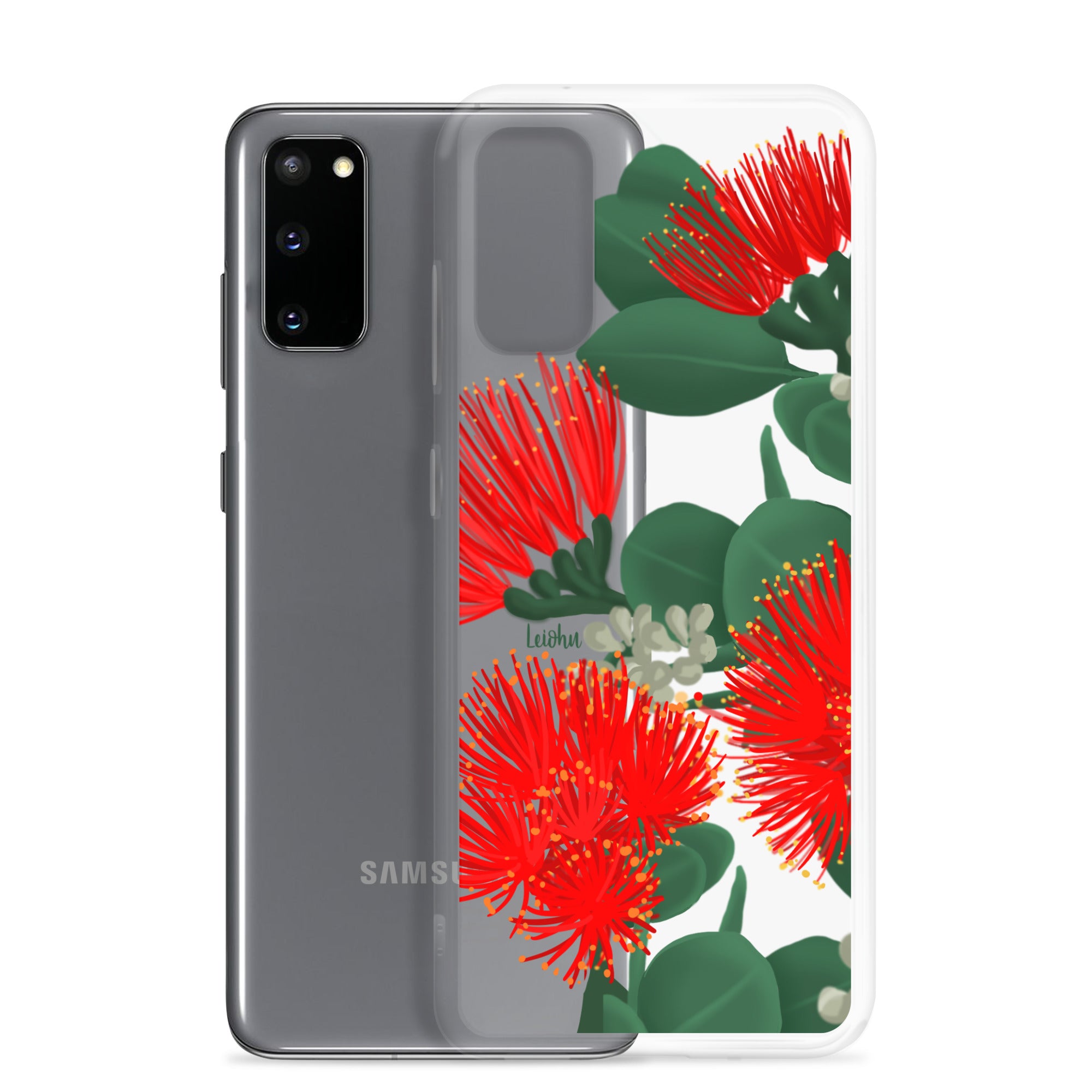 Ōhi'a Lehua - Clear Case for Samsung® - LEIOHU DESIGNS