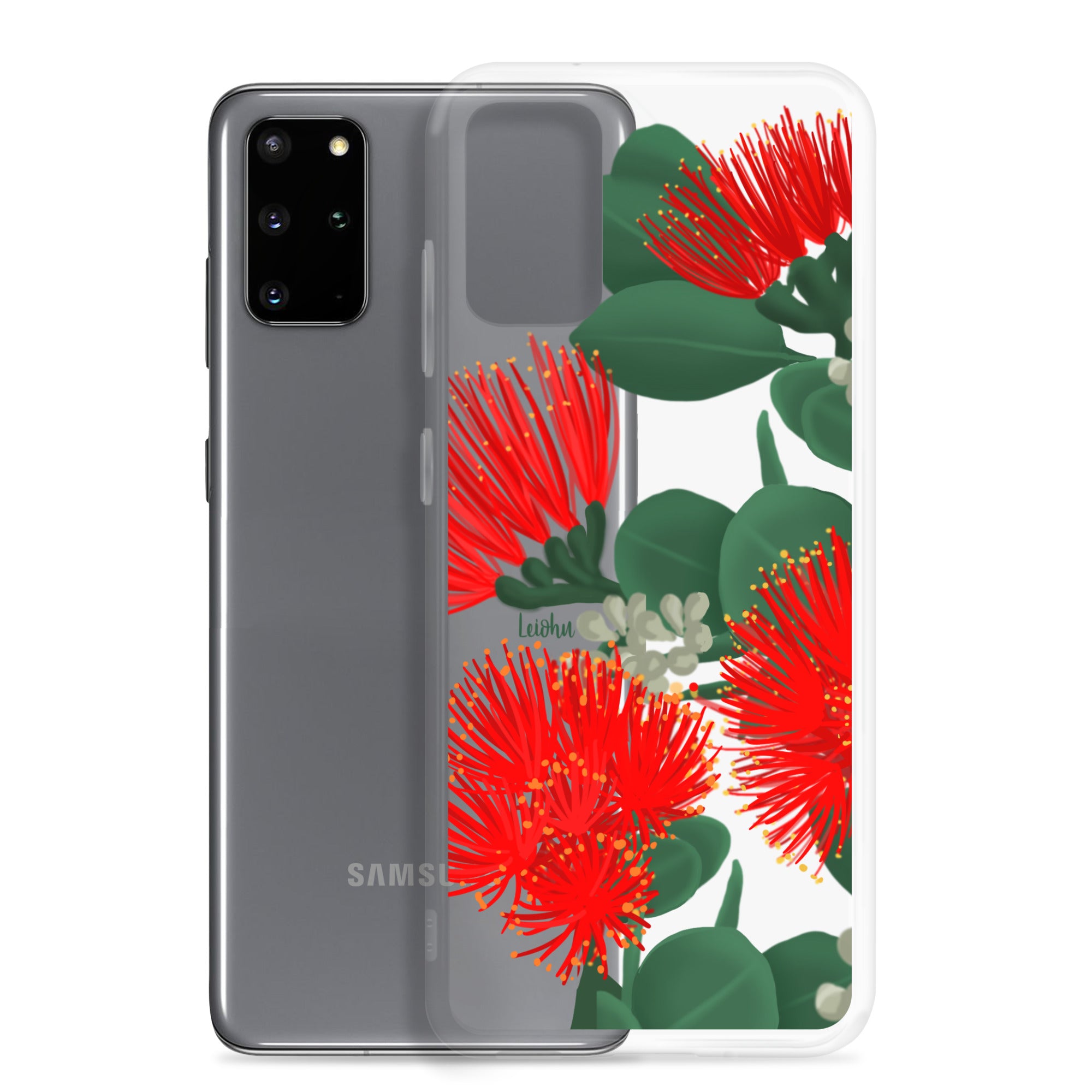 Ōhi'a Lehua - Clear Case for Samsung® - LEIOHU DESIGNS