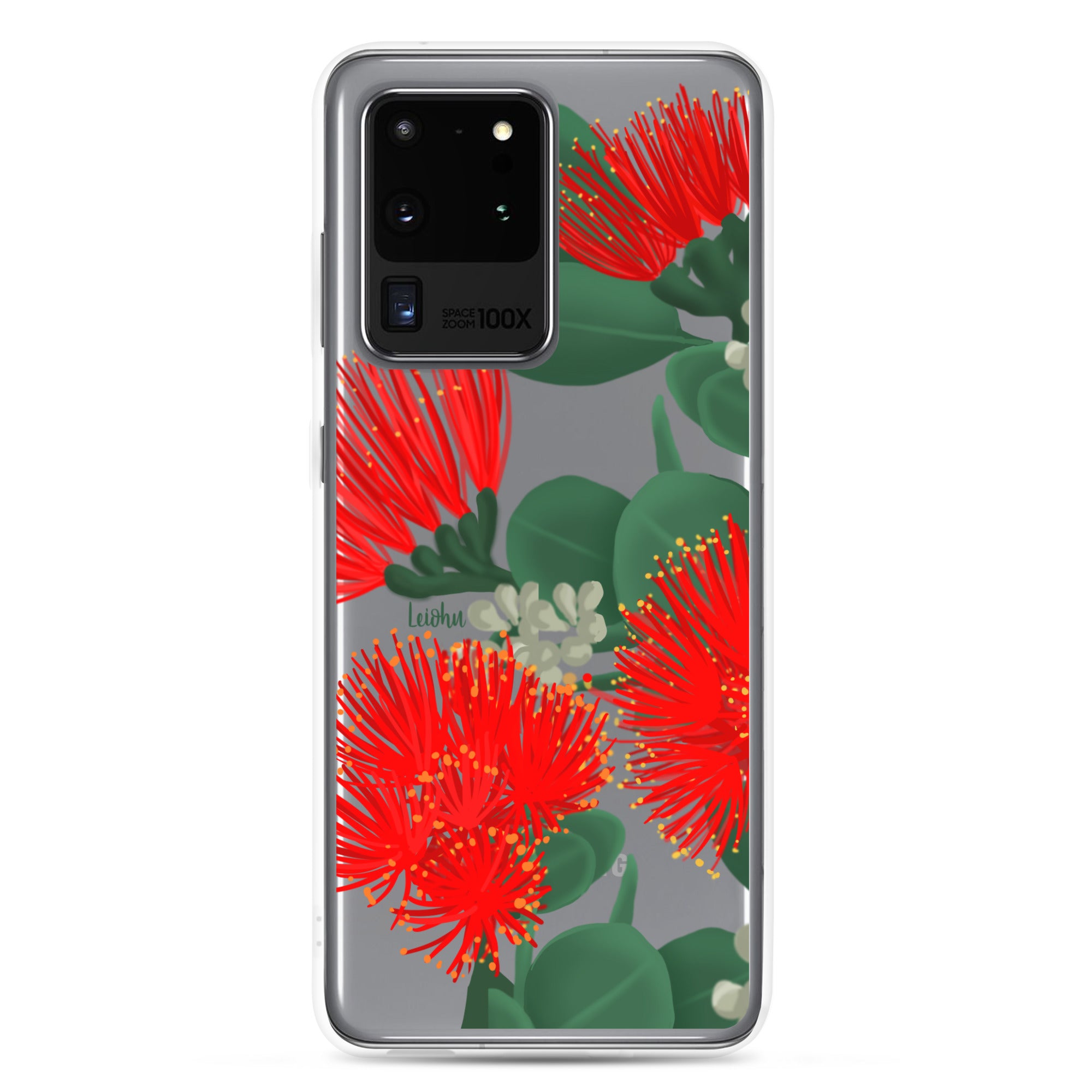 Ōhi'a Lehua - Clear Case for Samsung® - LEIOHU DESIGNS