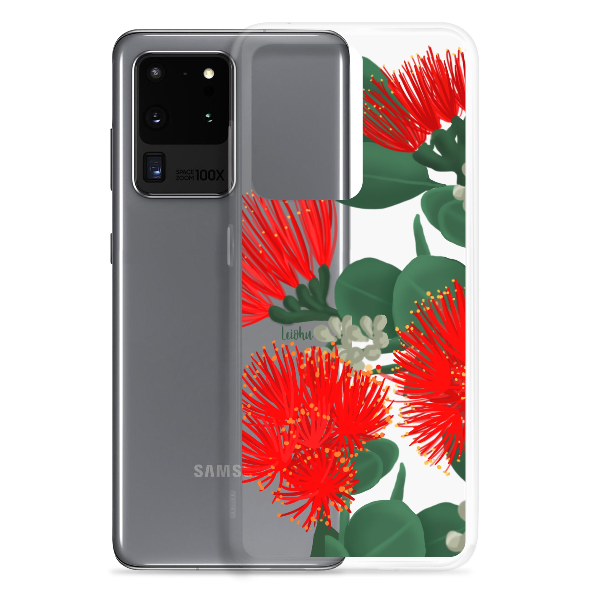 Ōhi'a Lehua - Clear Case for Samsung® - LEIOHU DESIGNS