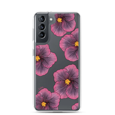 Sunset Hibiscus - Clear Case for Samsung®