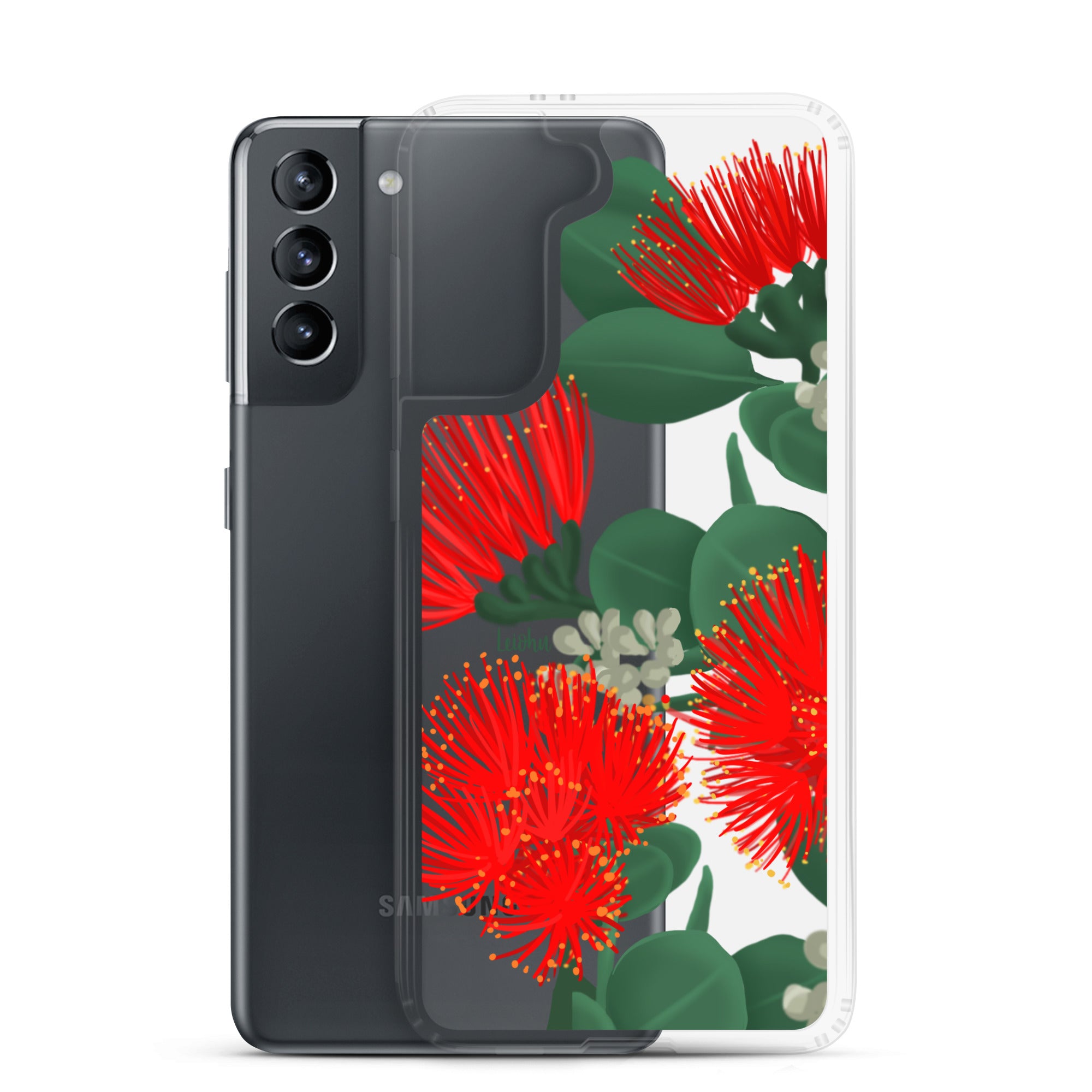 Ōhi'a Lehua - Clear Case for Samsung® - LEIOHU DESIGNS