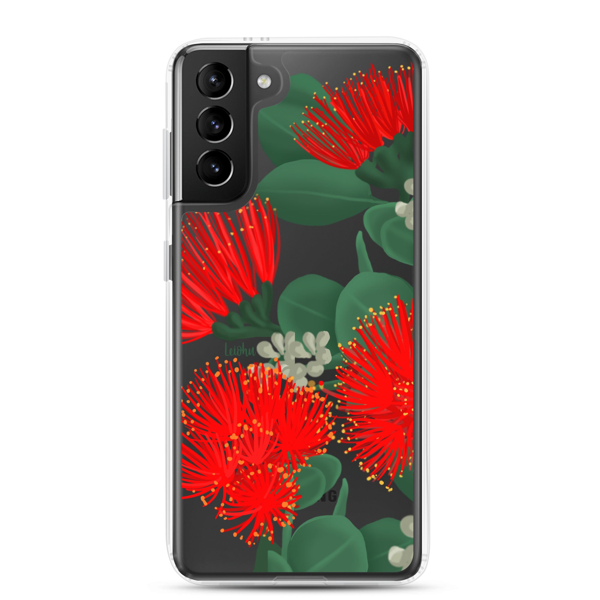 Ōhi'a Lehua - Clear Case for Samsung® - LEIOHU DESIGNS