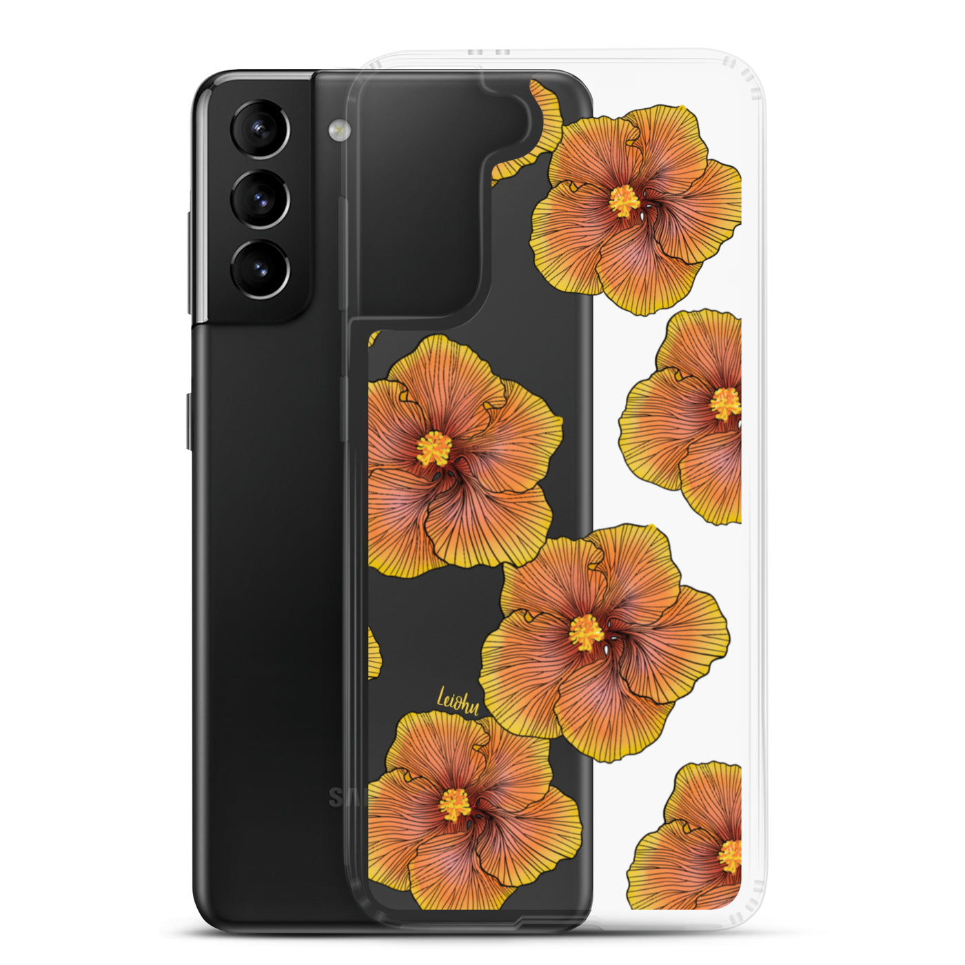 Sunrise Hibiscus - Clear Case for Samsung®