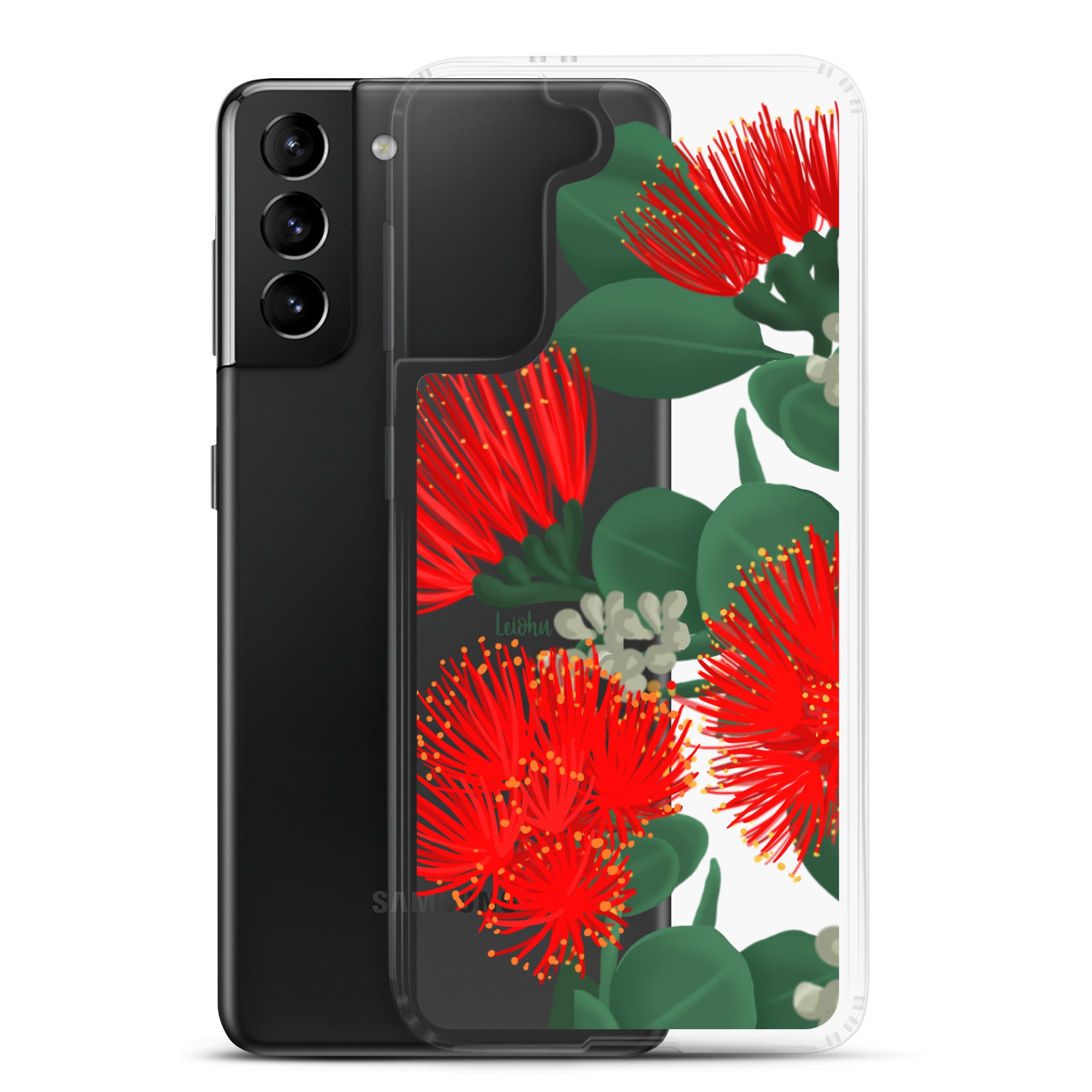 Ōhi'a Lehua - Clear Case for Samsung® - LEIOHU DESIGNS