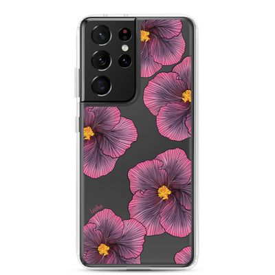 Sunset Hibiscus - Clear Case for Samsung®