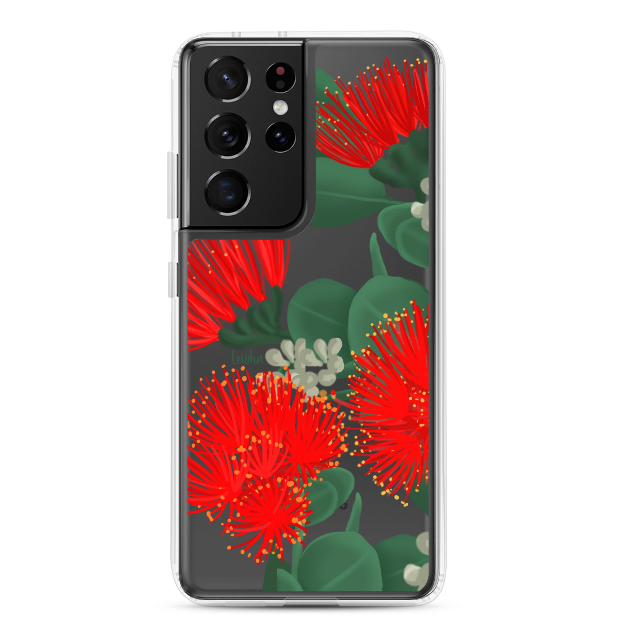 Ōhi'a Lehua - Clear Case for Samsung® - LEIOHU DESIGNS