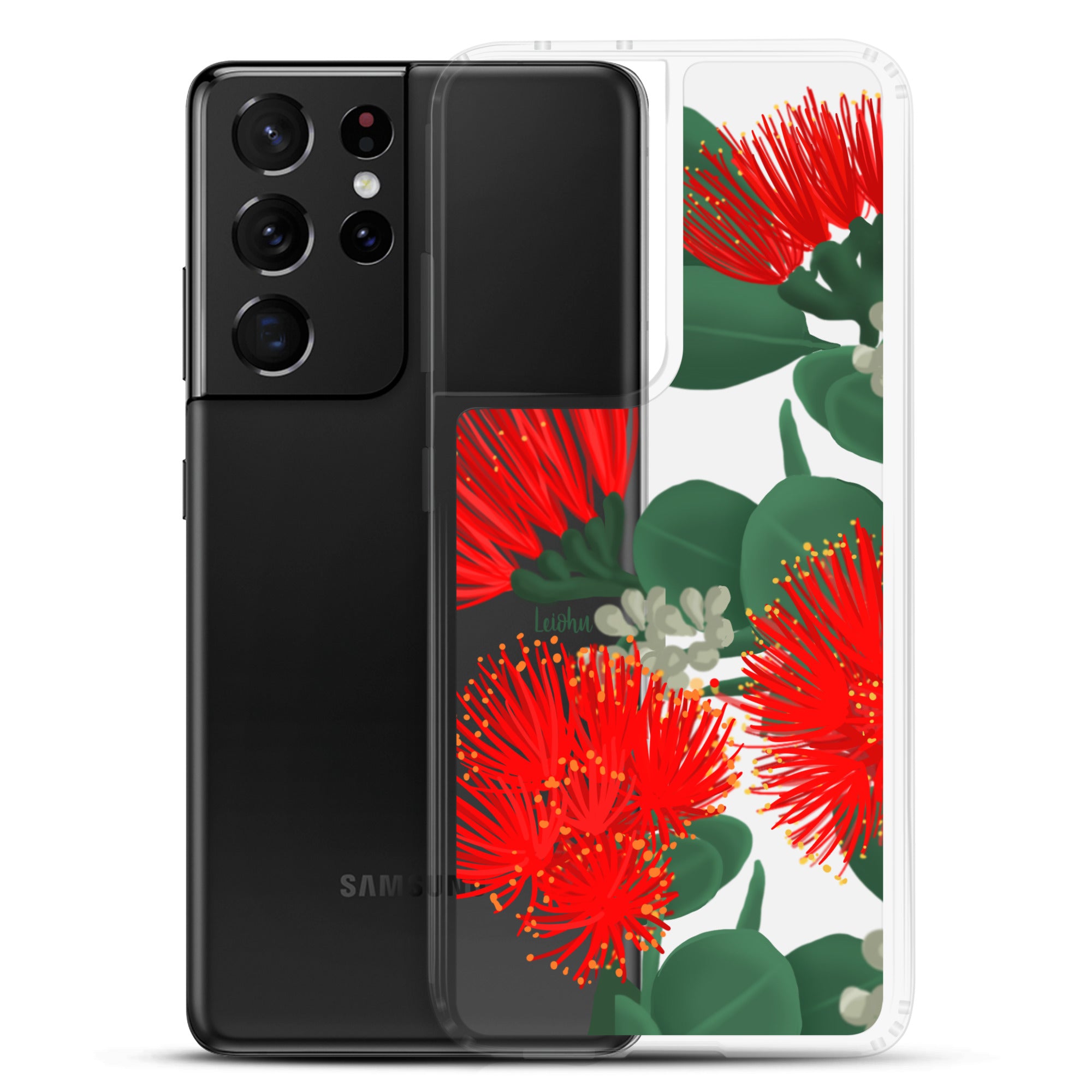 Ōhi'a Lehua - Clear Case for Samsung® - LEIOHU DESIGNS